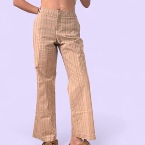 New York & Company Tan Striped Trousers